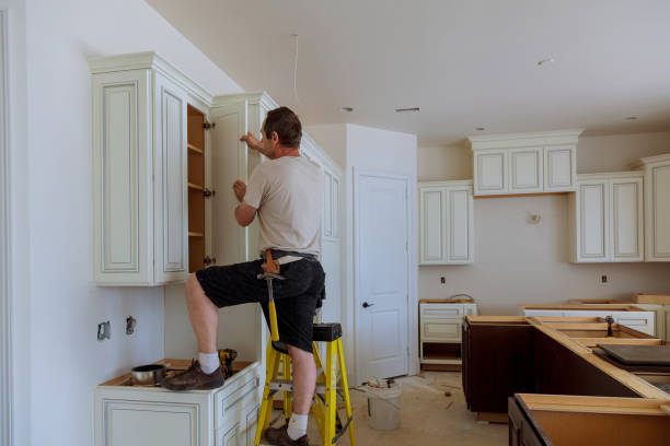 Kitchen island installation in Round Rock by JMT Kitchen Cabinet